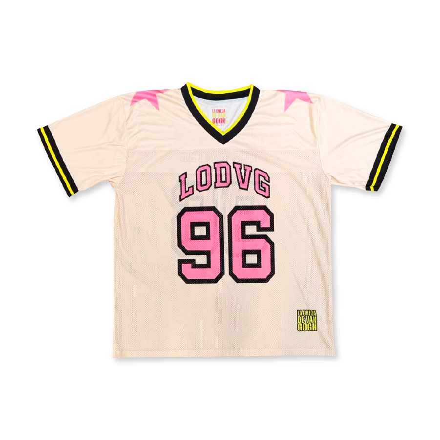 CAMISETA LODVG RUGBY BEIGE/ROSA