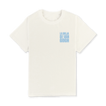CAMISETA TOUR CREMA AZUL