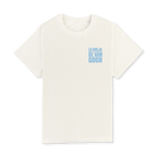 CAMISETA TOUR CREMA AZUL