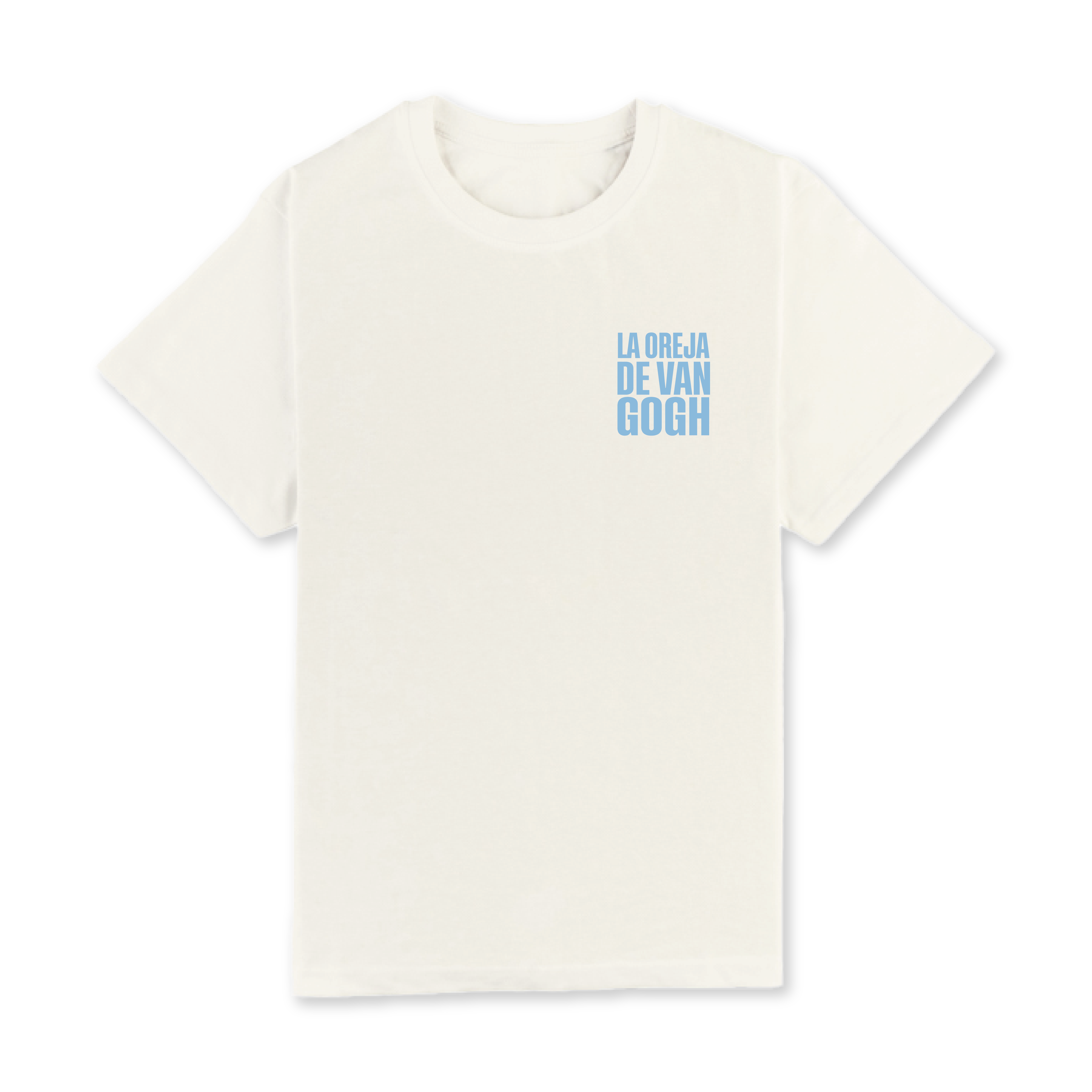 CAMISETA TOUR CREMA AZUL